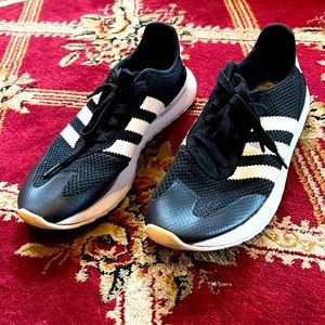 Boys Adidas Striped Sneakers